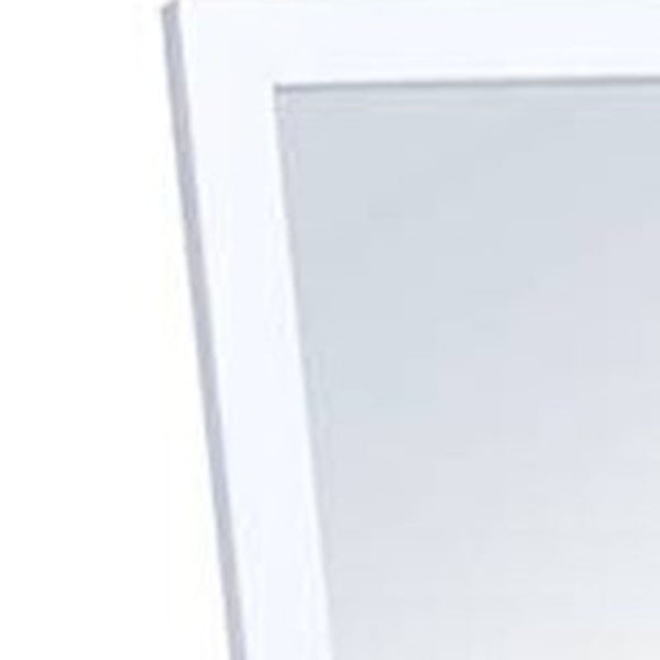 Crisp White Full Length Standing Mirror