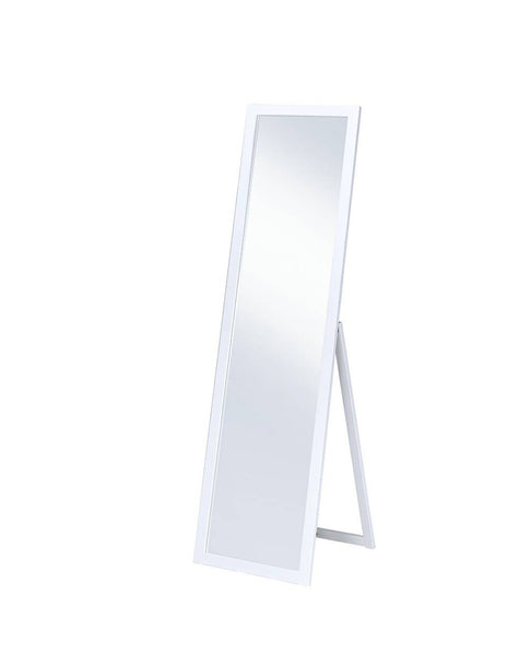 Crisp White Full Length Standing Mirror