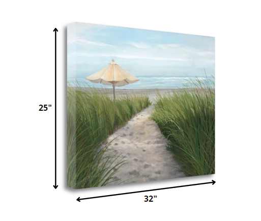 32" Sweet Path to the Beach Giclee Wrap Canvas Wall Art