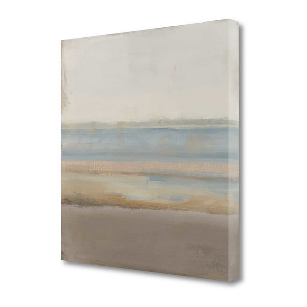 20" Soft Pastel Abstract Beach View Print on Gallery Wrap Canvas Wall Art