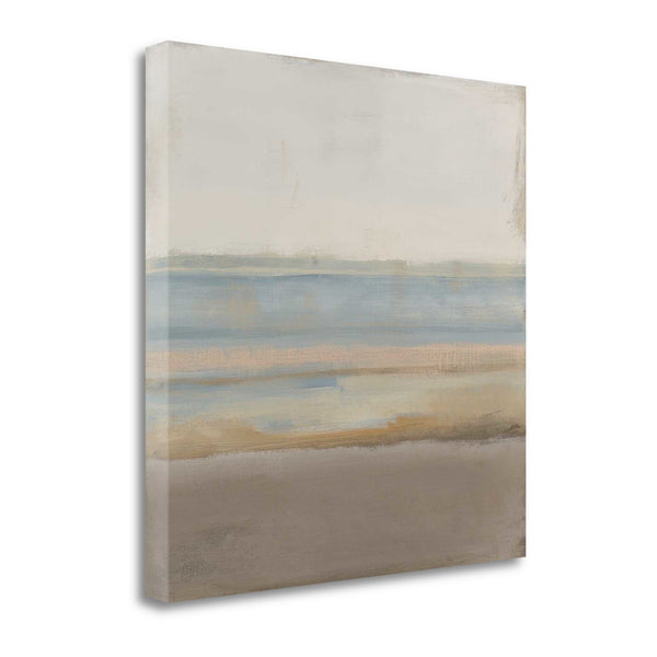 20" Soft Pastel Abstract Beach View Print on Gallery Wrap Canvas Wall Art