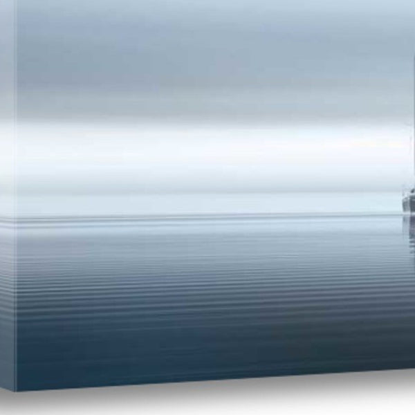 47" Boat on Calm Waters Gloomy Day Giclee Wrap Canvas Wall Art