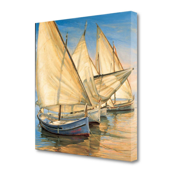 20" Series of Boats with Lateen Sails Giclee Wrap Canvas Wall Art