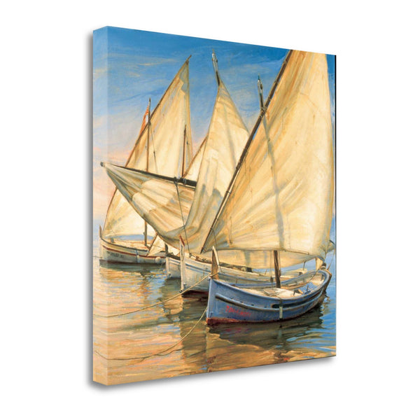 20" Series of Boats with Lateen Sails Giclee Wrap Canvas Wall Art