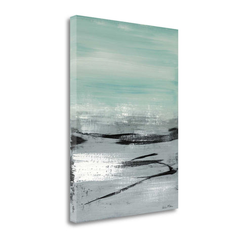 21" Abstract Beach Painting Giclee Print on Gallery Wrap Canvas Wall Art