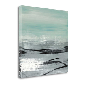 25" Abstract Beach Painting Giclee Print on Gallery Wrap Canvas Square Wall Art