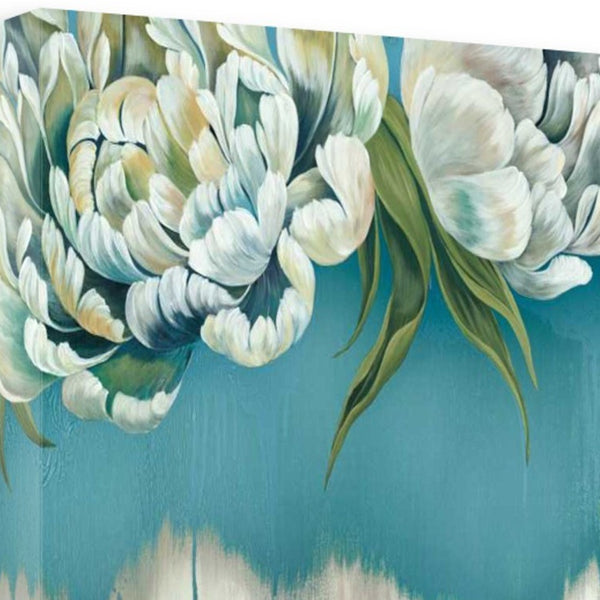 34" Gleam and Glow Pastel Blooms Giclee Wrap Canvas Wall Art