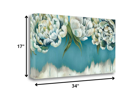 34" Gleam and Glow Pastel Blooms Giclee Wrap Canvas Wall Art