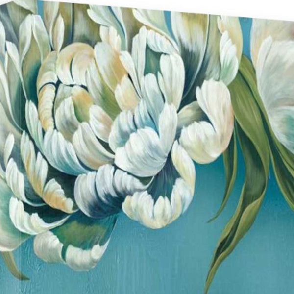 34" Gleam and Glow Pastel Blooms Giclee Wrap Canvas Wall Art