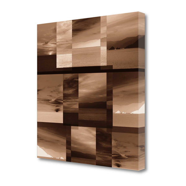 30" By the Water Sepia Tone Giclee Wrap Canvas Wall Art