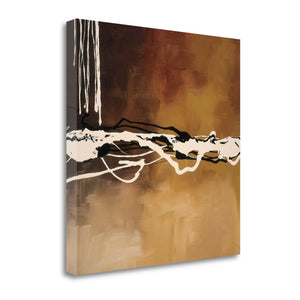 22" Abstract Shades of Brown 1 Giclee Wrap Canvas Wall Art