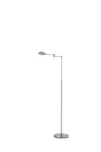 Minimalist Silver Metal Swing Arm Floor Lamp