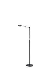 Minimalist Black Metal Swing Arm Floor Lamp