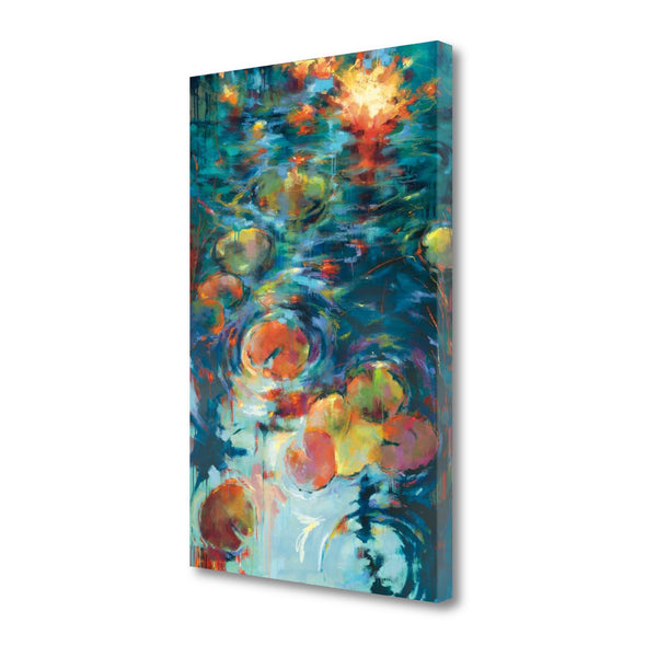 17" Abstract Colorful Pond 1 Giclee Wrap Canvas Wall Art