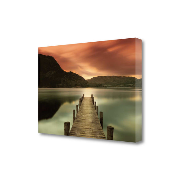 24" Gorgeous Sunset over the Lake Giclee Wrap Canvas Wall Art