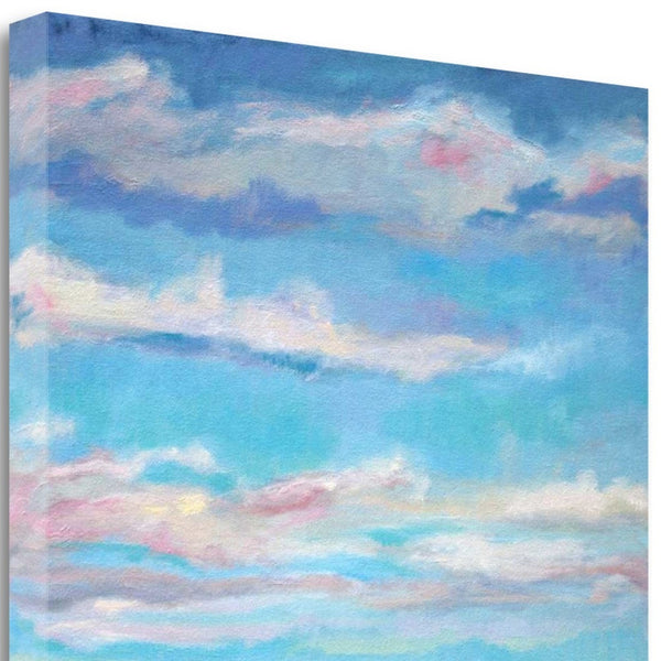 20" Colorful Painted Sky Giclee Wrap Canvas Wall Art