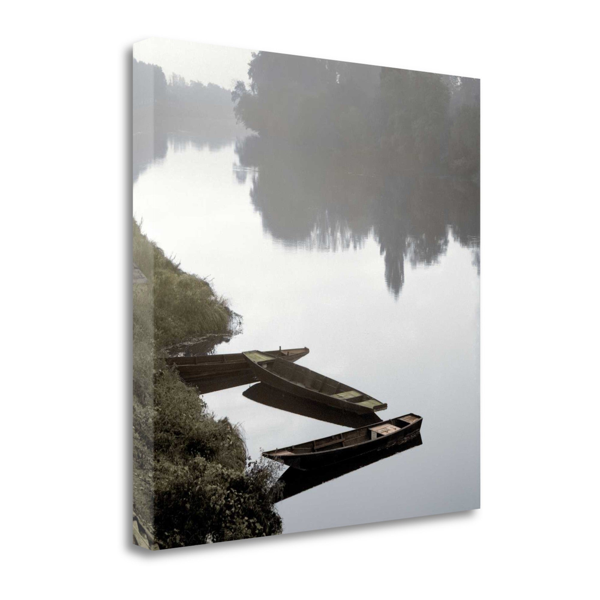 Overcast Lake View 1 Giclee Wrap Canvas Wall Art