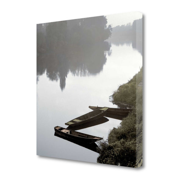 Overcast Lake View 1 Giclee Wrap Canvas Wall Art