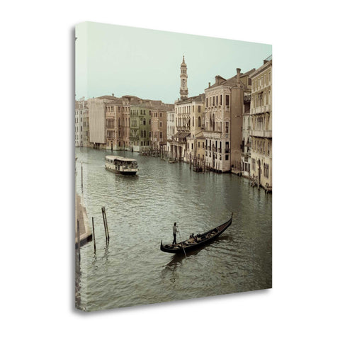 20" Venetian Grand Canals with GondolaGiclee Wrap Canvas Wall Art.