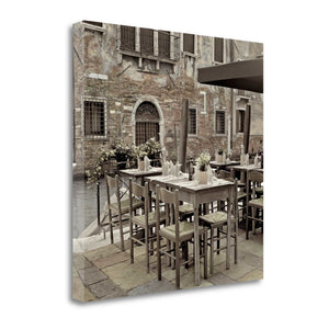 20" Authentic Venetian Café Giclee Wrap Canvas Wall Art