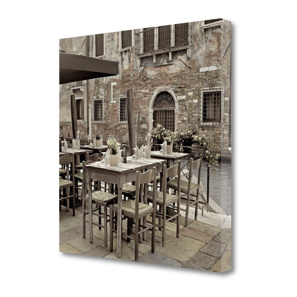 20" Authentic Venetian Café Giclee Wrap Canvas Wall Art