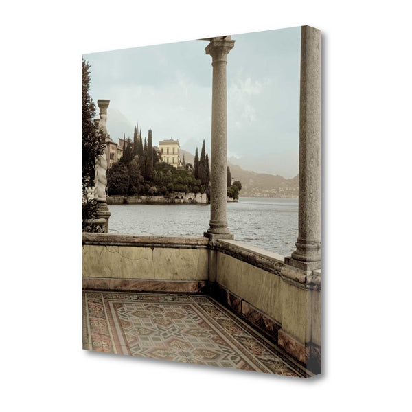 20" Water View From European Balcony Giclee Wrap Canvas Wall Art