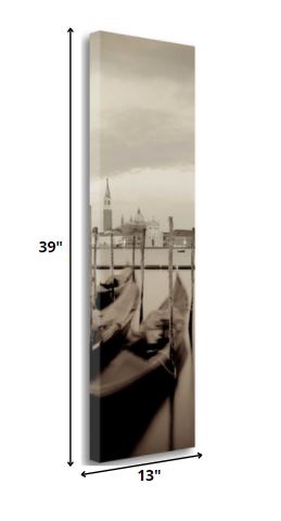 13" Gondolas Against The Church of San Giorgio Maggiore Giclee Wrap Canvas Wall Art