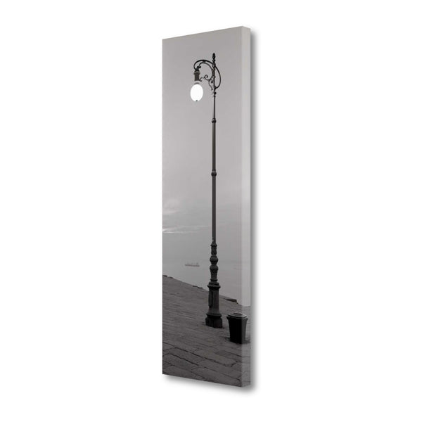 39" Vintage Black and White Lamppost Giclee Wrap Canvas Wall Art