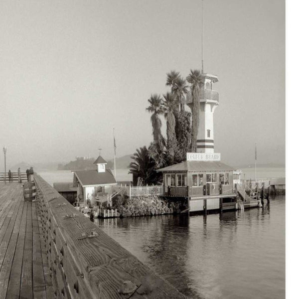 Black and White Beach Pier 2 Giclee Wrap Canvas Wall Art