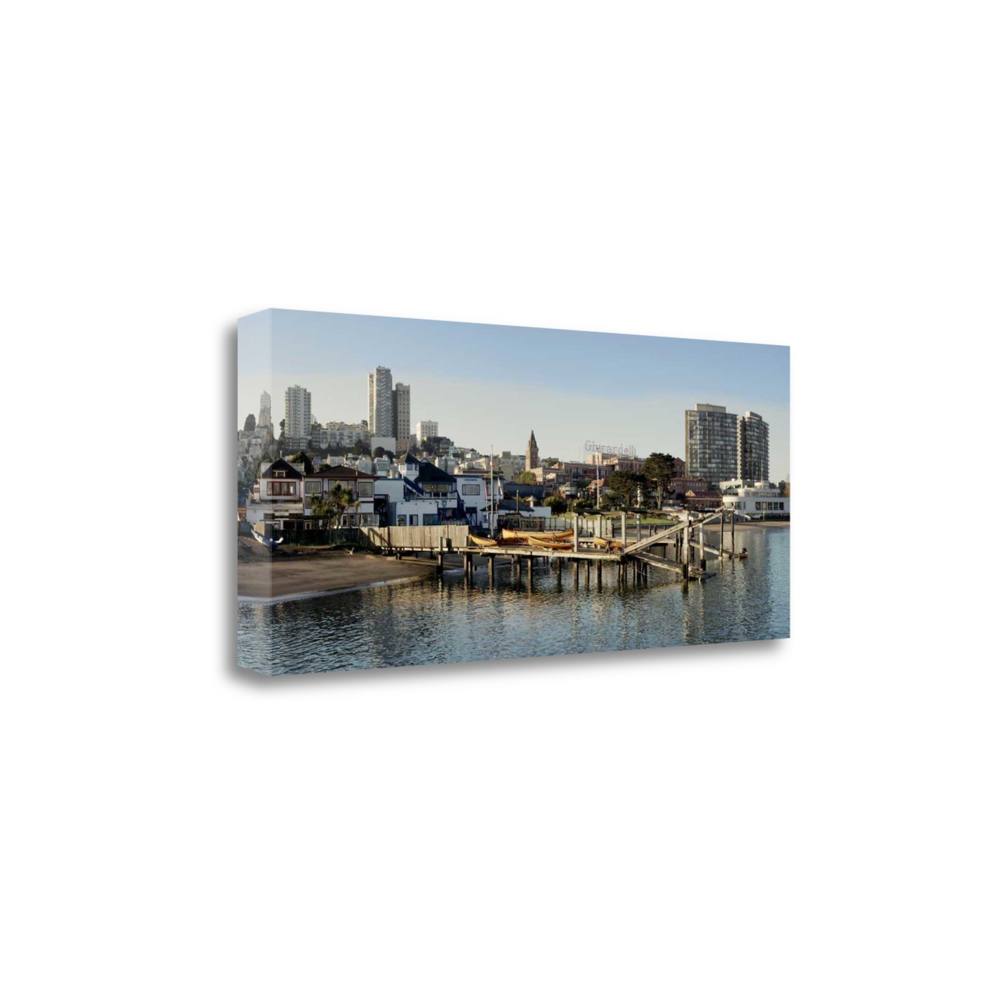 City Alongside the River 1 Giclee Wrap Canvas Wall Art