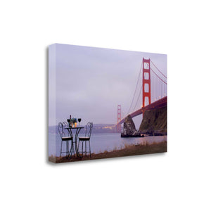 Bistro Café For Two Golden Gate Bridge 1 Giclee Wrap Canvas Wall Art