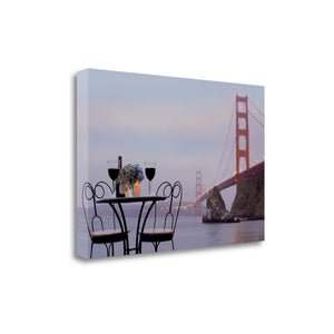 Up Close Bistro Café Golden Gate Bridge 1 Giclee Wrap Canvas Wall Art