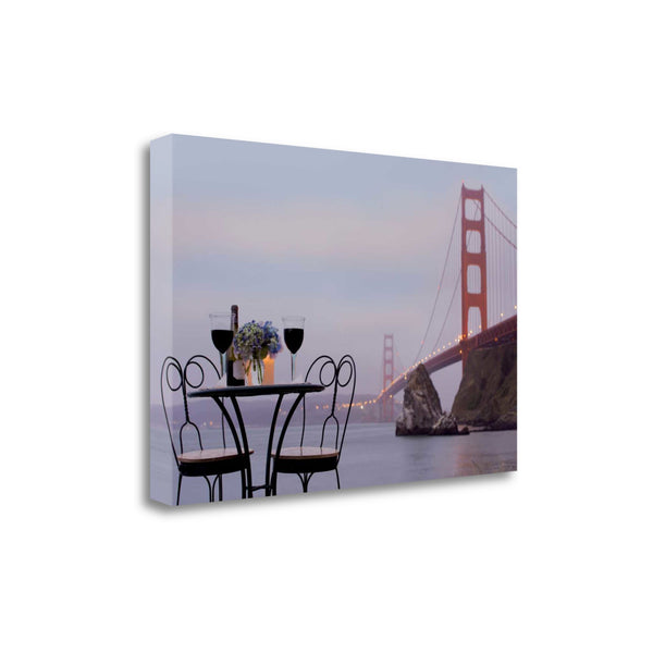 Up Close Bistro Café Golden Gate Bridge 2 Giclee Wrap Canvas Wall Art