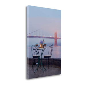 Foggy Night Bistro Café Golden Gate Bridge 2 Giclee Wrap Canvas Wall Art