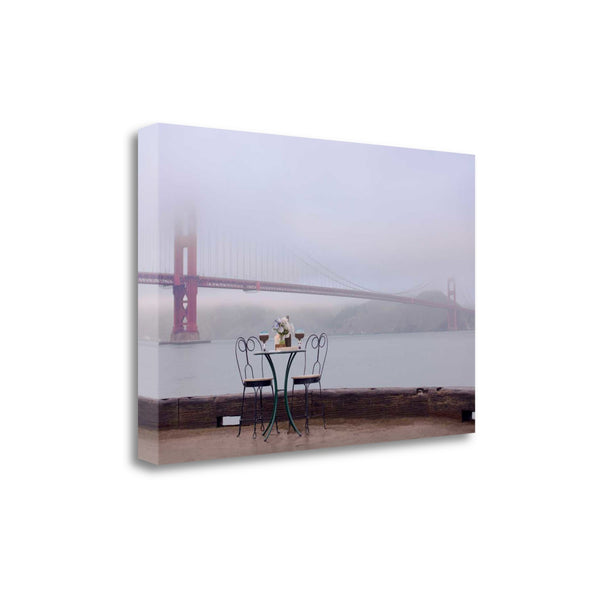 Overcast Bistro Café Golden Gate Bridge 1 Giclee Wrap Canvas Wall Art