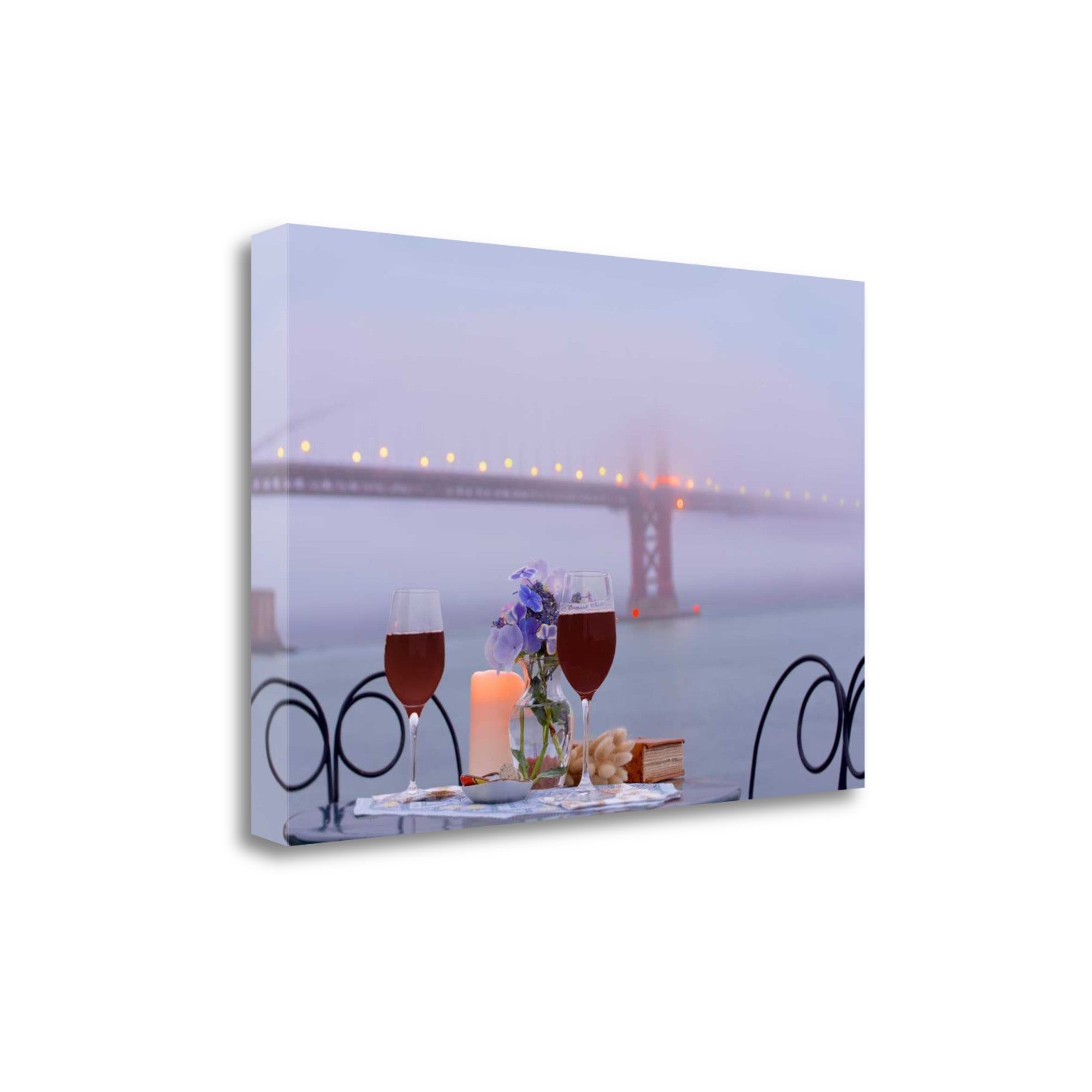 Up Close Wine Time Golden Gate Bridge 1 Giclee Wrap Canvas Wall Art