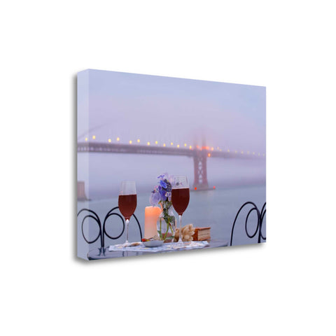 Up Close Wine Time Golden Gate Bridge 1 Giclee Wrap Canvas Wall Art