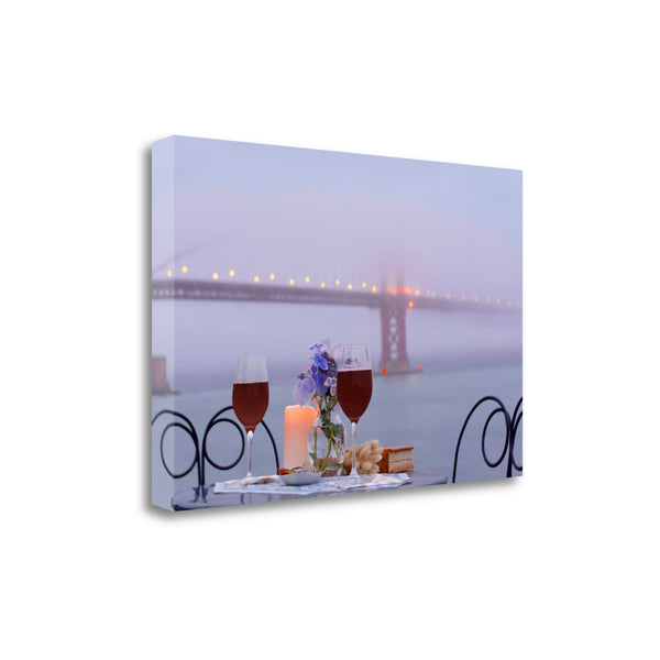 Up Close Wine Time Golden Gate Bridge 3 Giclee Wrap Canvas Wall Art