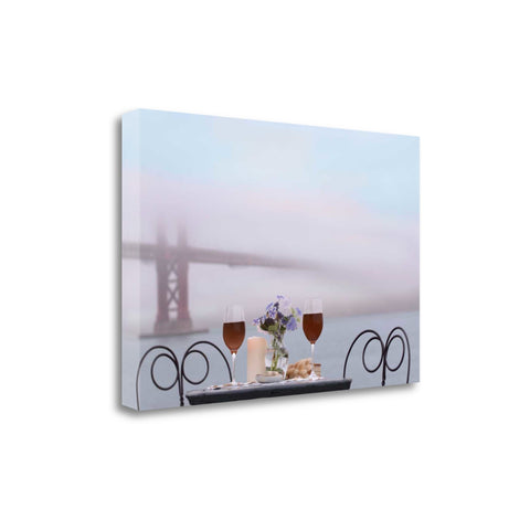 Up Close Overcast Bistro Café Golden Gate Bridge 1 Giclee Wrap Canvas Wall Art