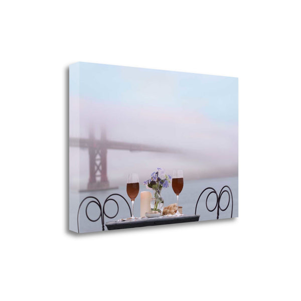 Up Close Overcast Bistro Café Golden Gate Bridge 3 Giclee Wrap Canvas Wall Art