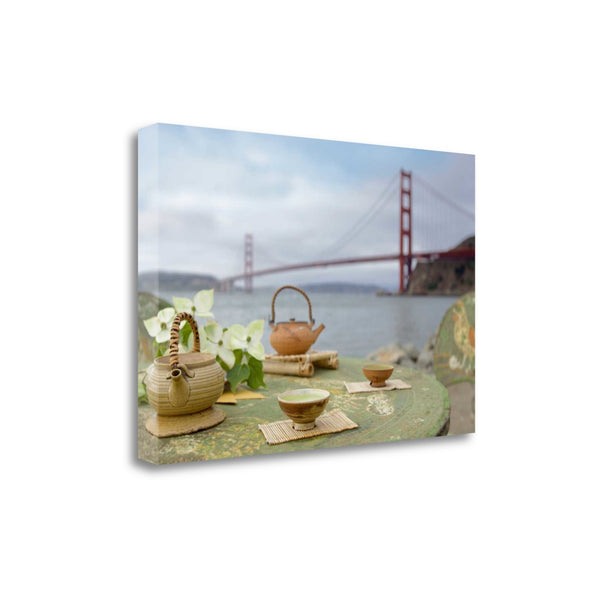 Japanese Tea Golden Gate Bridge 1 Giclee Wrap Canvas Wall Art