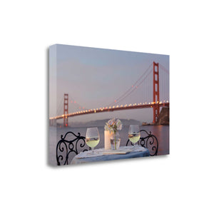 Candle Lit Night For Two Golden Gate Bridge 1 Giclee Wrap Canvas Wall Art