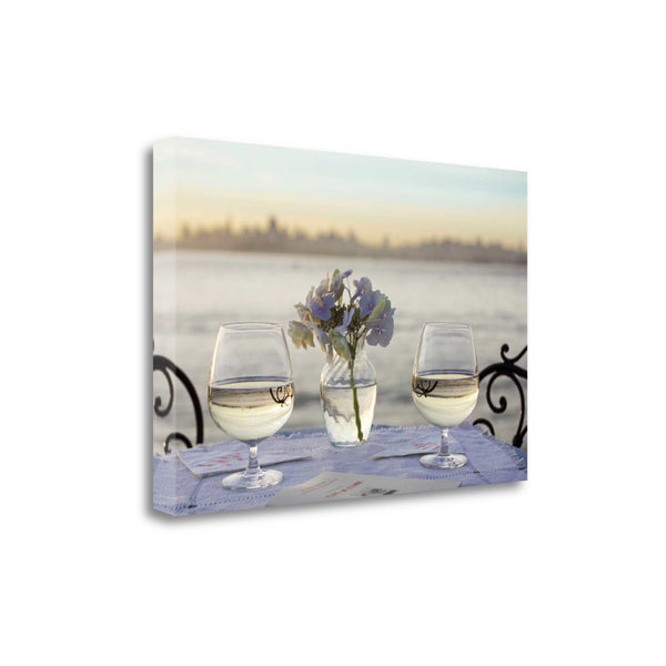 Water Glasses For Two City 3 Giclee Wrap Canvas Wall Art