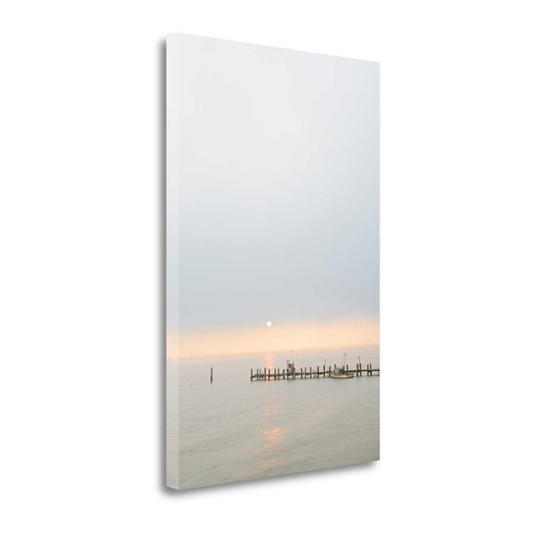 Sunset at the Fishing Boat Pier 2 Giclee Wrap Canvas Wall Art