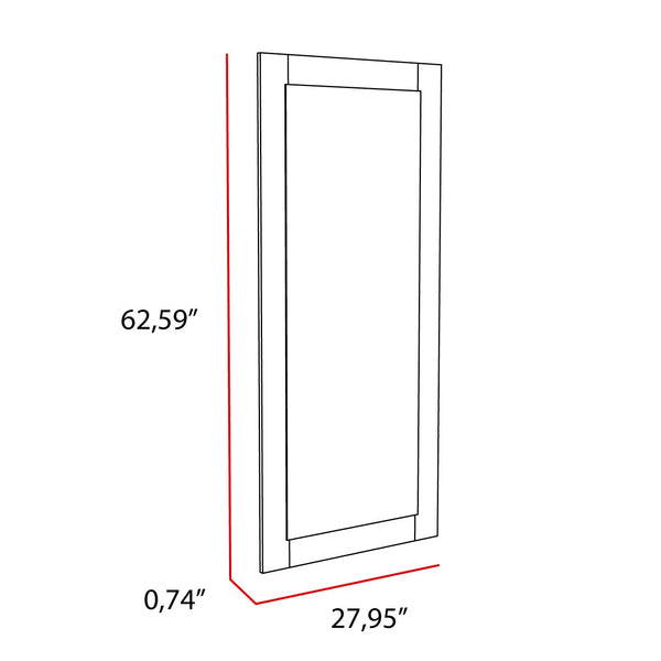 Modern Espresso Wood Wall Mirror