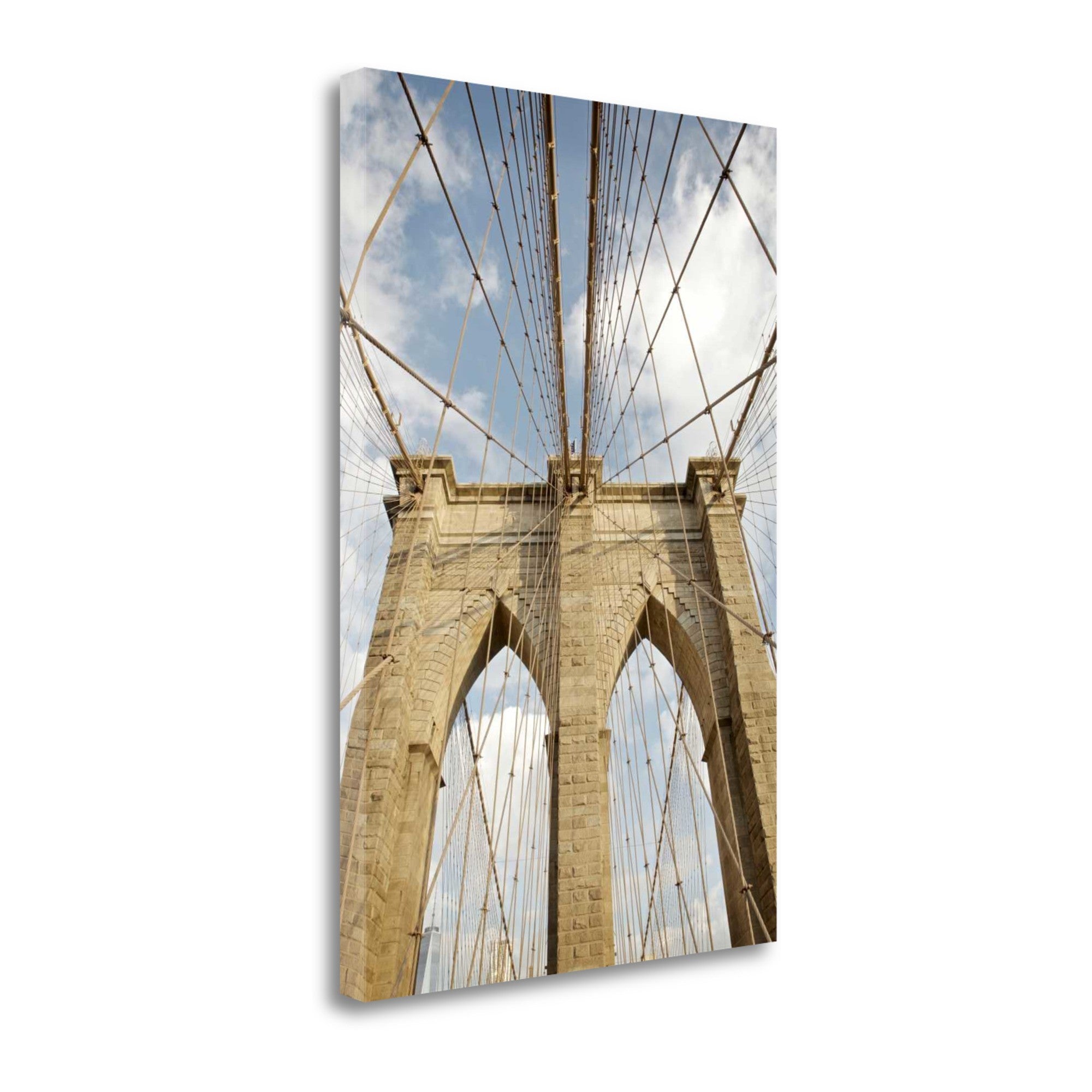 17" Modern and Sleek Architectural Brooklyn Bridge Gallery Wrap Canvas Wall Art