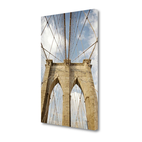 17" Modern and Sleek Architectural Brooklyn Bridge Gallery Wrap Canvas Wall Art