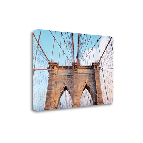 28" Modern and Sleek Architectural Brooklyn Bridge Gallery Wrap Canvas Wall Art