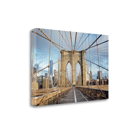 24" Architectural and Modern Brooklyn Bridge Gallery Wrap Canvas Wall Art