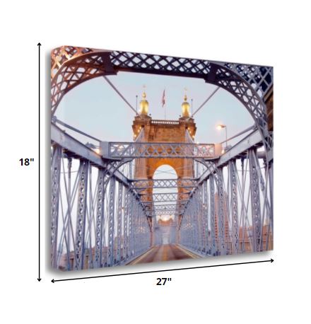 27" Spellbinding Suspension Bridge Giclee Wrap Canvas Wall Art